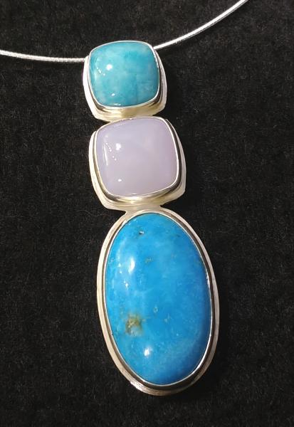 Turquoise & Amazonite Pendant