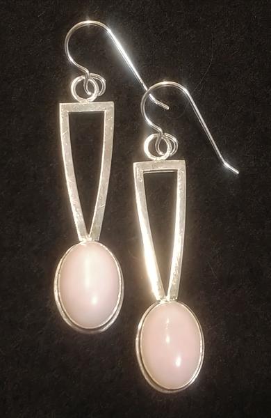 Sterling & Pink Opal Dangles picture