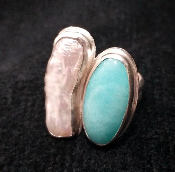 Duet Series: Amazonite & Baroque Pearl