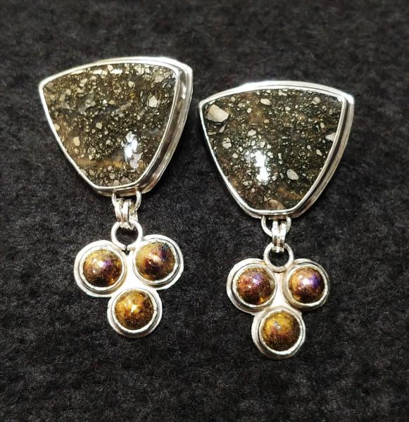 Silver & Pyrite Earrings