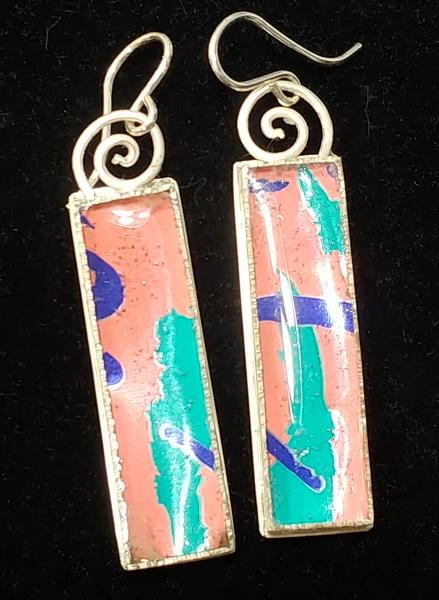 Upcycled Aluminum Can & Resin Earrings picture