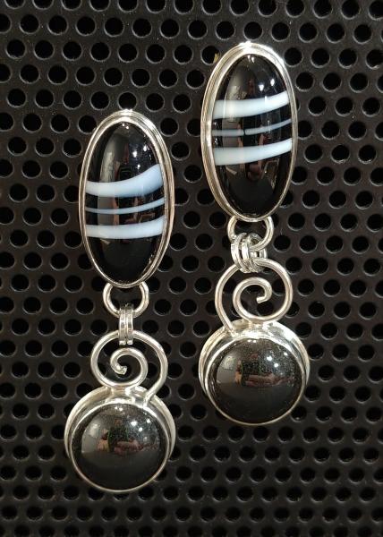 Vintage Glass & Black Onyx