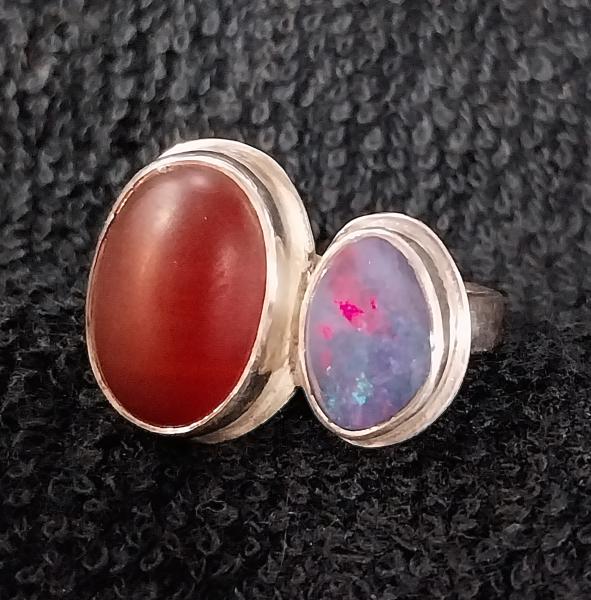 Duets: Carnelian & Opal Doublet
