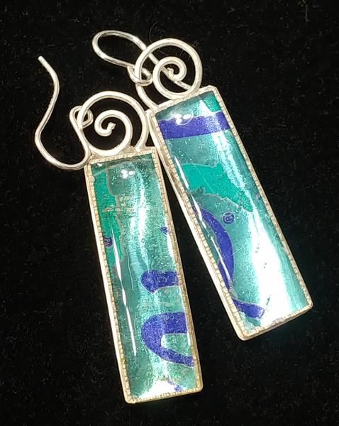 Upcycled Aluminum Can & Resin Earrings