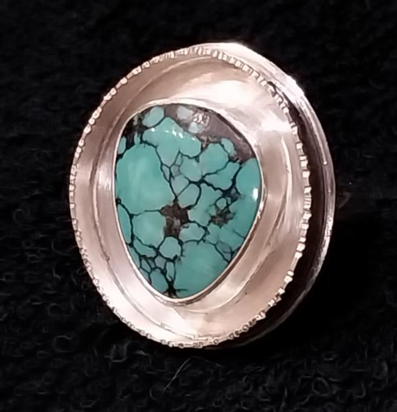 Chinese Turquoise Shadow Box Ring