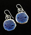Cast Glass Sand Dollar Earrings