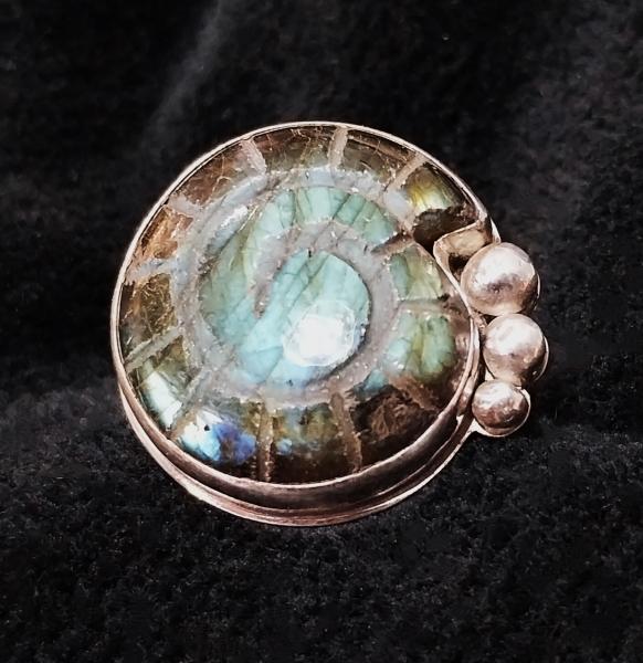 Carved Labradorite "Ammonite" picture