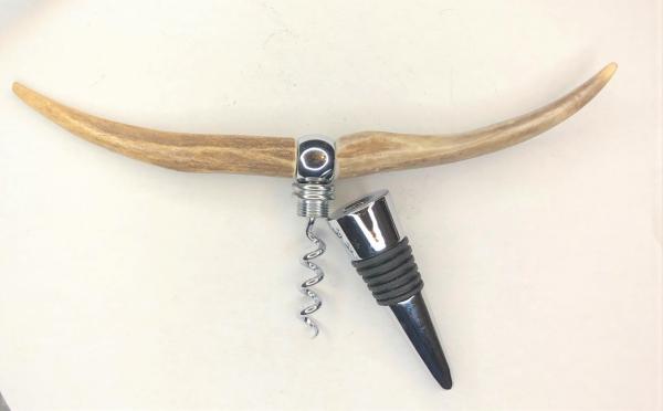 Antler "Longhorn" Combination Bottle Stopper/Corkscrew picture