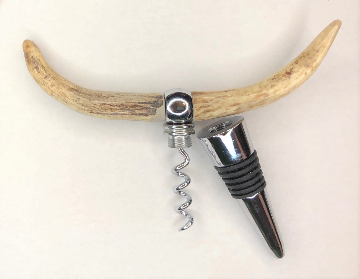Antler "Longhorn" Combination Bottle Stopper/Corkscrew picture
