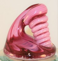 Pink Glass Pen Holder