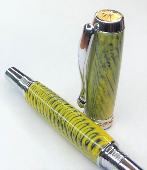 Yellow Web Fountain Pen or RollerBall picture