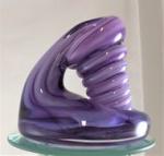 Large Purple Glass Pen Holder