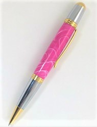 Pink with White Carlyle Pen