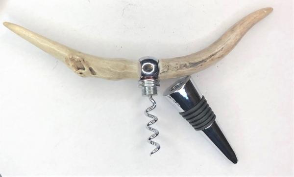 Antler "Longhorn" Combination Bottle Stopper/Corkscrew picture