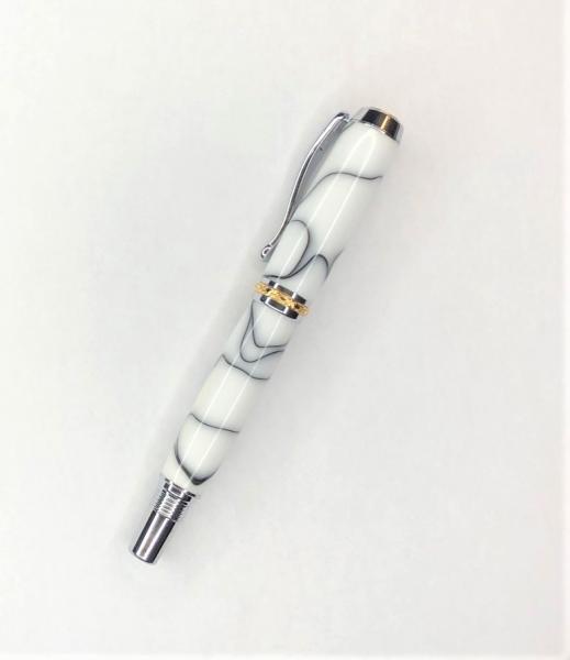 White with Black Fountain Pen or RollerBall picture