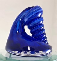 Royal Blue Glass Pen Holder