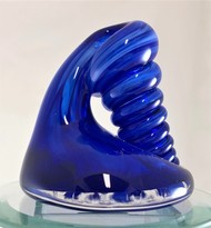 Royal Blue Glass Pen Holder picture