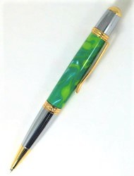 Aqua Blue and Lime Carlyle Pen