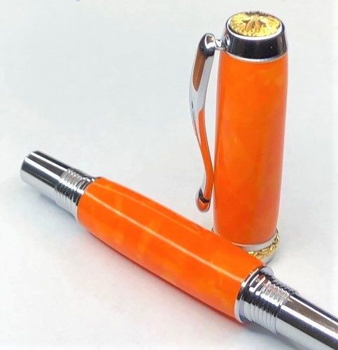 Orange Crush Fountain Pen or RollerBall Pen picture