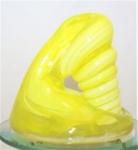 Yellow Glass Pen Holder