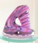 Pink and Purple Glass Pen Holder