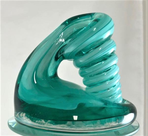 Large Green Glass Pen Holder picture