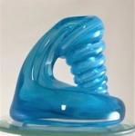 Aqua Blue Glass Pen Holder