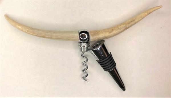 Antler "Longhorn" Combination Bottle Stopper/Corkscrew picture