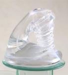 Large White Glass Pen Holder