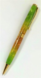 Lime and Gold Lamar Pen