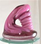 Large Pink Glass Pen Holder