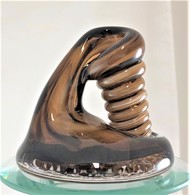 Brown Glass Pen Holder picture