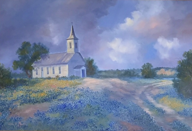 Church in the wildflower picture