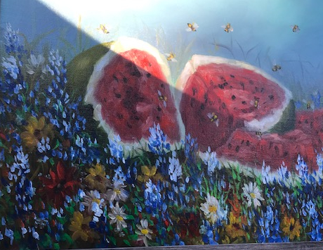 Watermelon and Bluebonnet picture