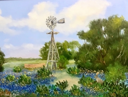 Windmill in Blue