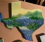 texcut Bluebonnet and cactus