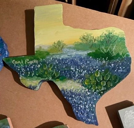 texcut Bluebonnet and cactus picture