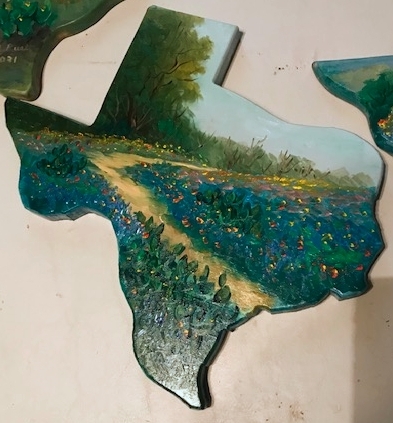 Texas Cut in the blue picture