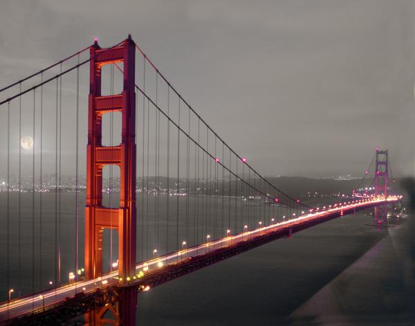 Full Moon Golden Gate picture