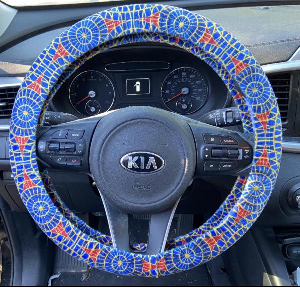 DragonCon carpet steering wheel cover picture