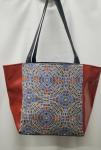 Carpet Handbag with vinyl sides