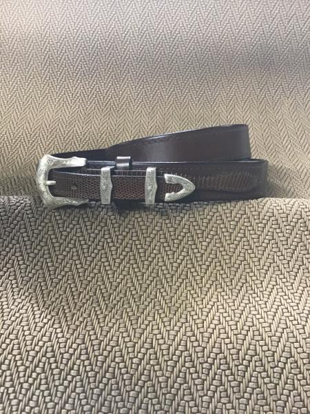 Ranger belt with lizard billets