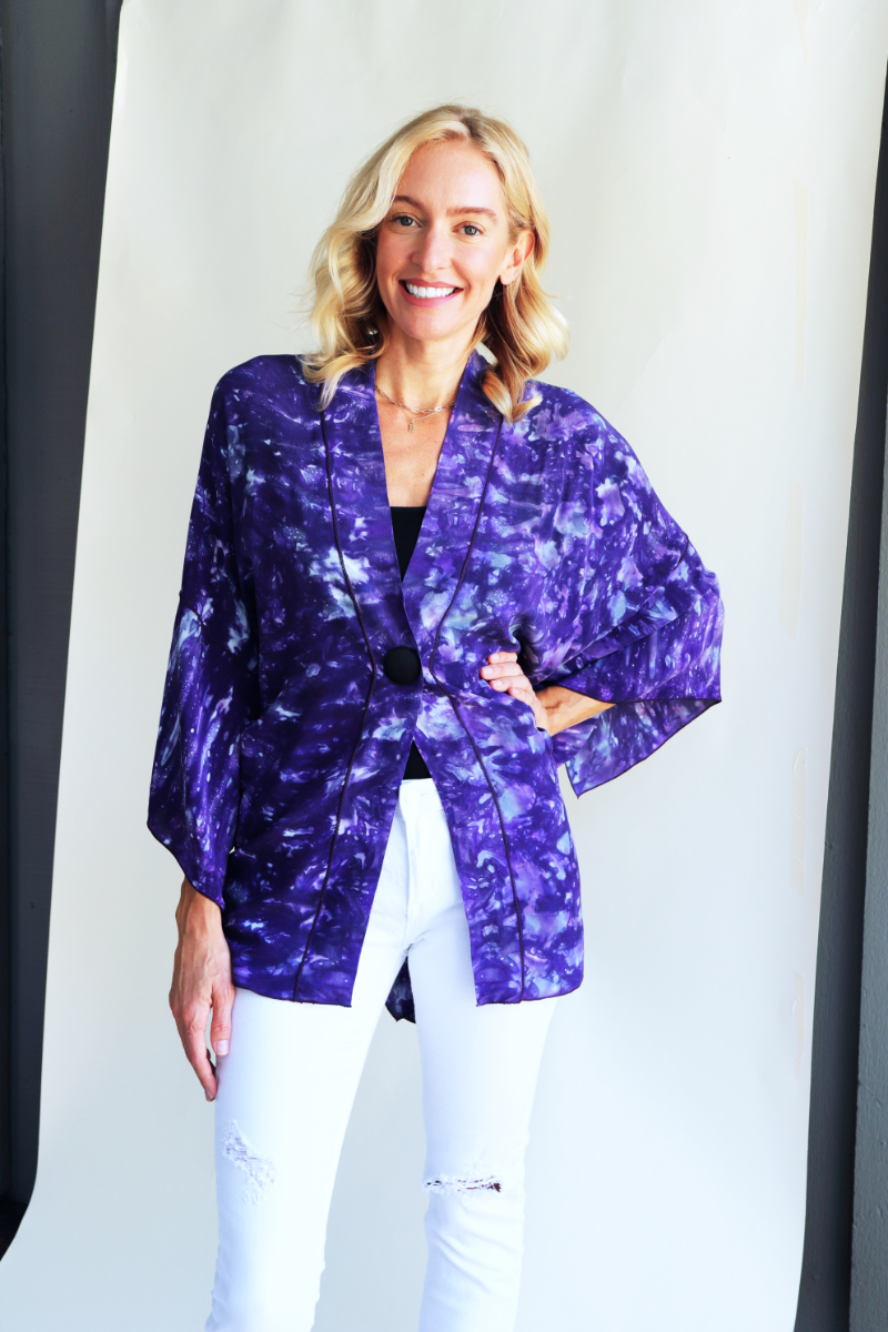 purple kimono jacket