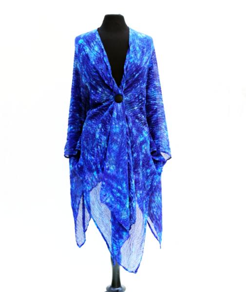 Bubble Silk Kimono - Blues picture