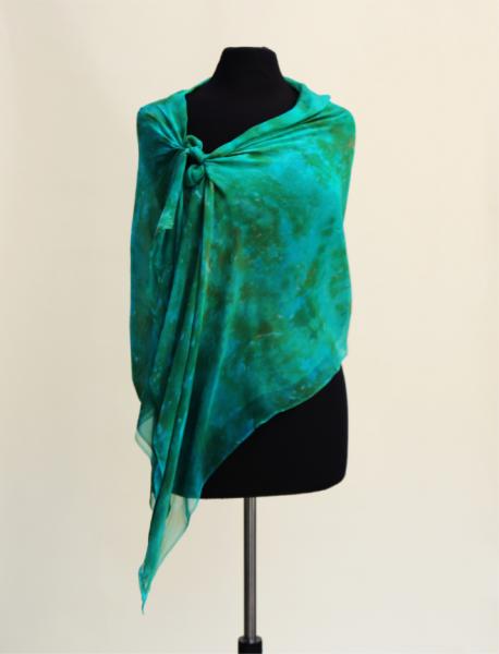 Oversize Silk Gauze Scarf - Jade picture