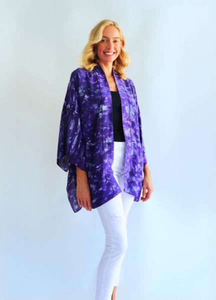 purple kimono jacket