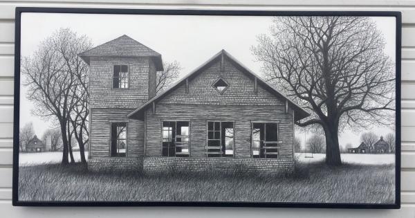 One room school house and swing picture