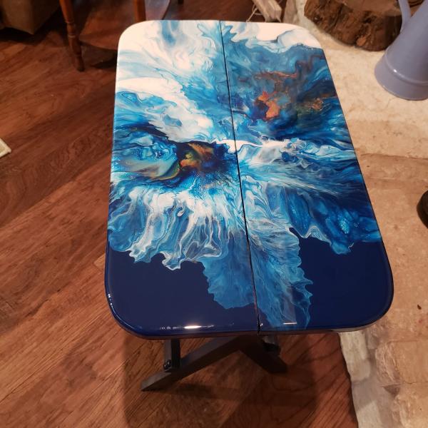 Blue abstract folding Table picture