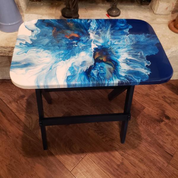 Blue abstract folding Table picture