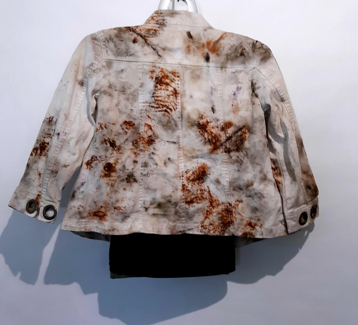 Small Eco print Jeans Jacket picture